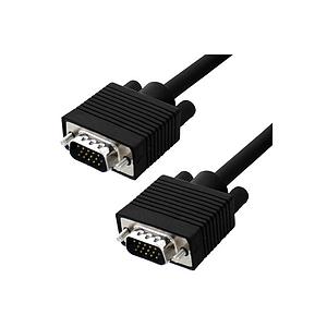 Cable VGA 15 Pin ferrite cores M/M - 2m - Black