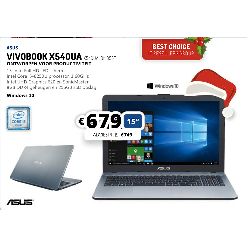Asus Vivobook X540UA  I5- 8GB RAM - 256 SSD - FHD